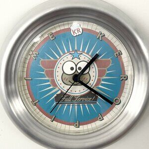 Vintage Sanrio KEROPPI Time Wall Clock Full Service Route KR Auto Body Car WORKS